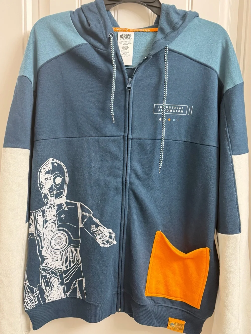 Star Wars Colorblock Hoodie in Navy Blue & White